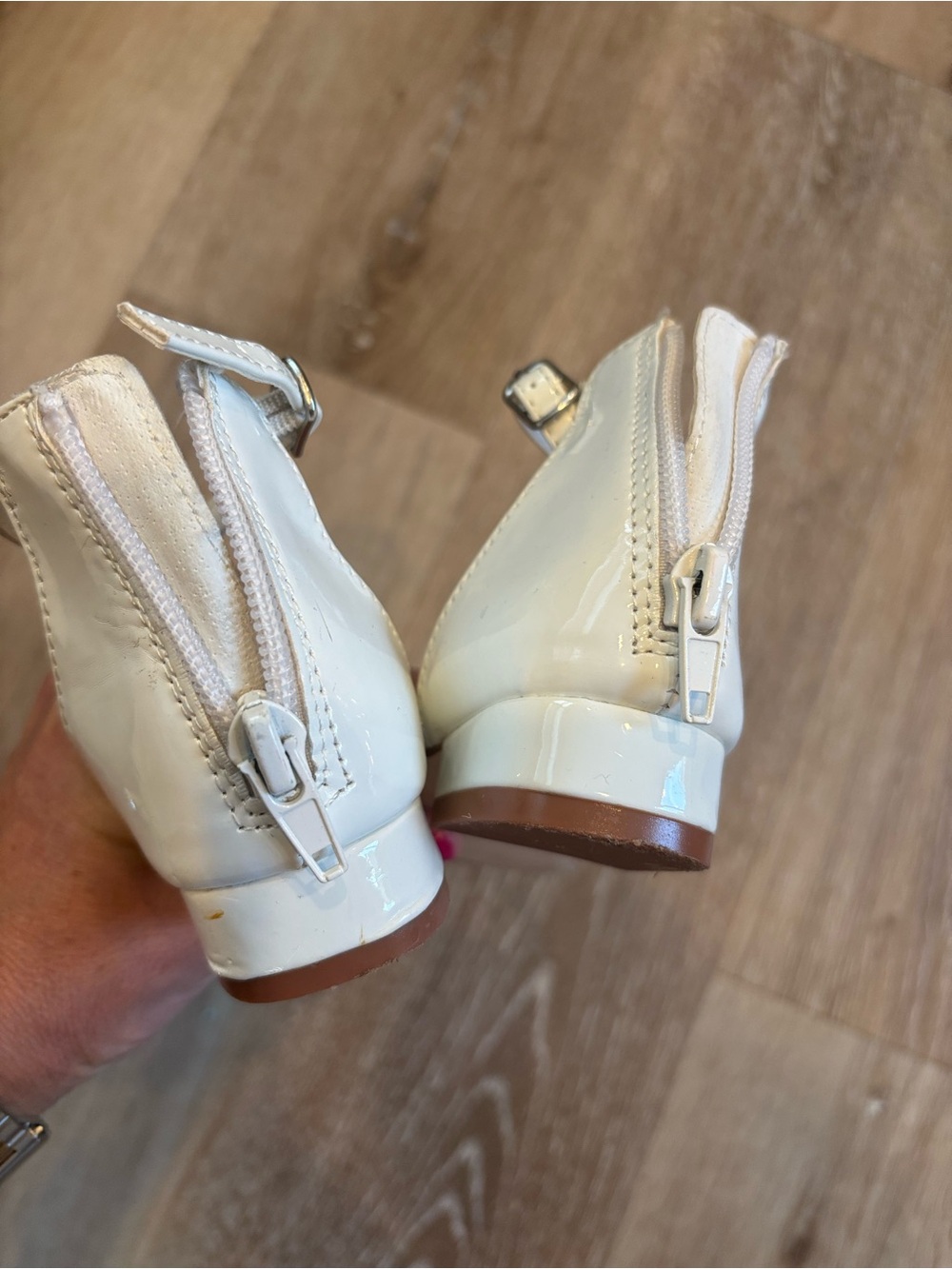 Nina White Patent Ankle-Strap Sandals for Kids - Picture 3 of 5